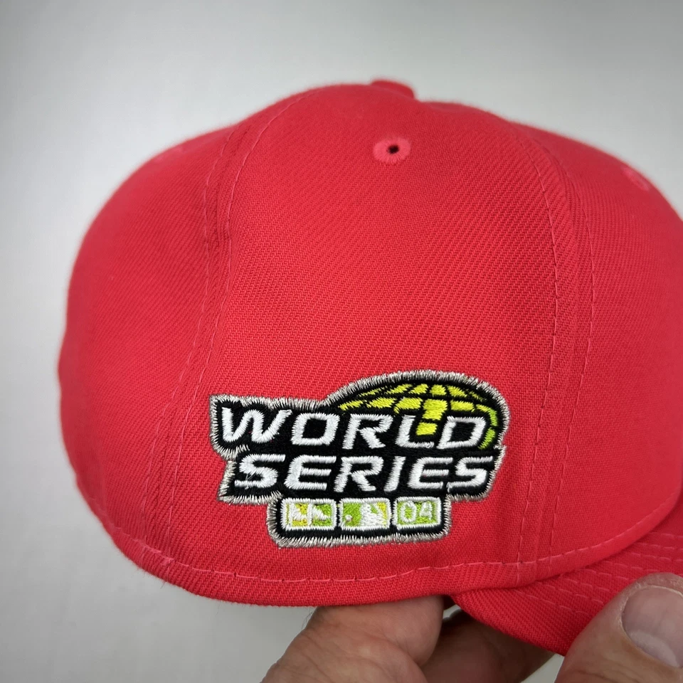 New Era 59Fifty MLB Boston Red Sox -  HatClub 'Infrared' Hat w/pin - Size 7 3/8 - Image 3 of 4