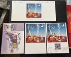 LOT x4 AUSTRALIA BICENTENNIAL CELEBRATION ! FDC POSTCARDS +MINT STAMPS IN FOLDER