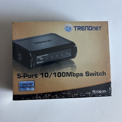 NEW TRENDnet TE100-S5 5-Port Fast Ethernet Switch 10/100Mbps TE100S5