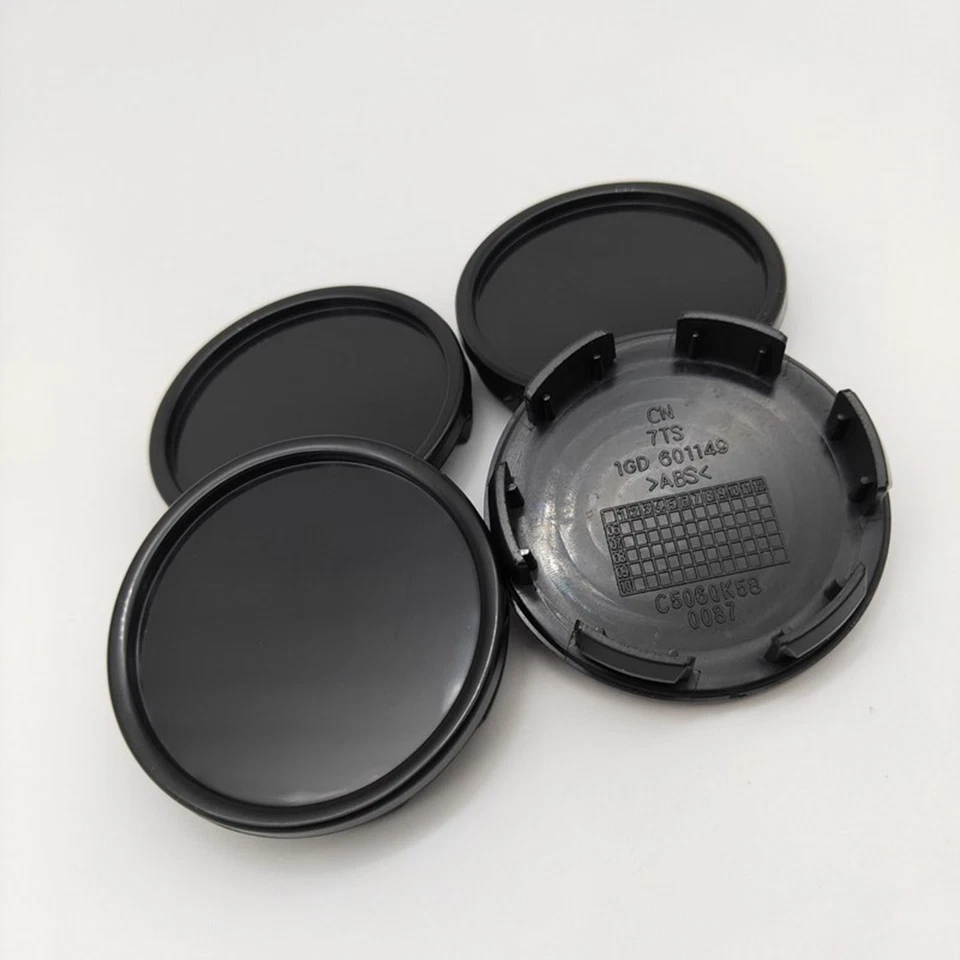 4Pcs Black ABS Plastic 58mm Auto Car Modified Wheel Center Hub Caps Cover , - Image 2 of 4