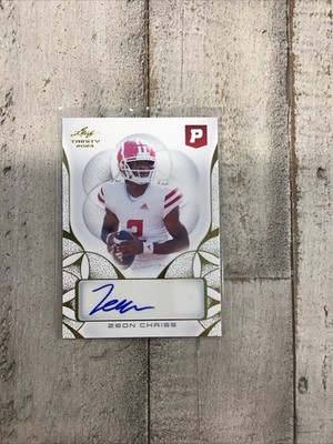2025 Leaf Trinty Autographs Zeon Chriss #BA-ZC1 Gold (AU, RC)