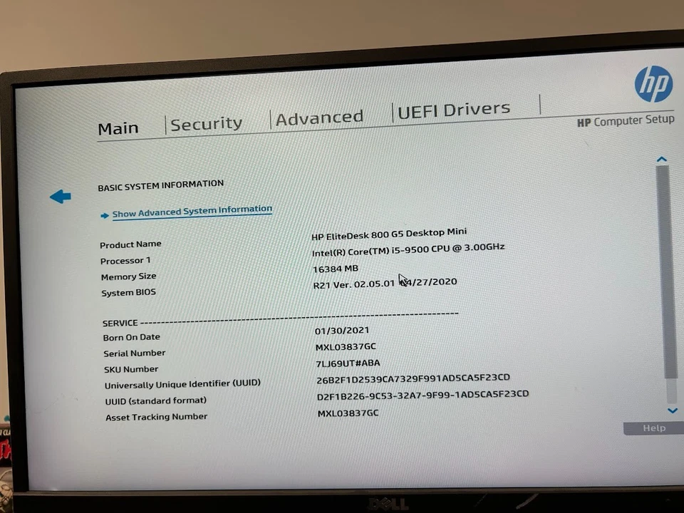 HP EliteDesk 800 G5 DM Intel i5-9500, 16GB RAM, NO SSD/OS, NO AC #95 - Image 3 of 4