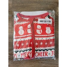 Little Sleepies Festive Fair Isle Zippy Snowman Pajamas 2T 9