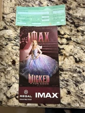 Wicked For Good Movie Collectible Ticket Regal Theater IMAX With Train Ticket