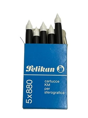 5 CARTUCCE INCHIOSTRO BLU PER PENNA SFEROGRAFICA PELIKAN 880