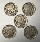 Lot of 5 (five) Key Date Buffalo Nickels 1913 T1 1914 1915 1916 1917 Clear Dates
