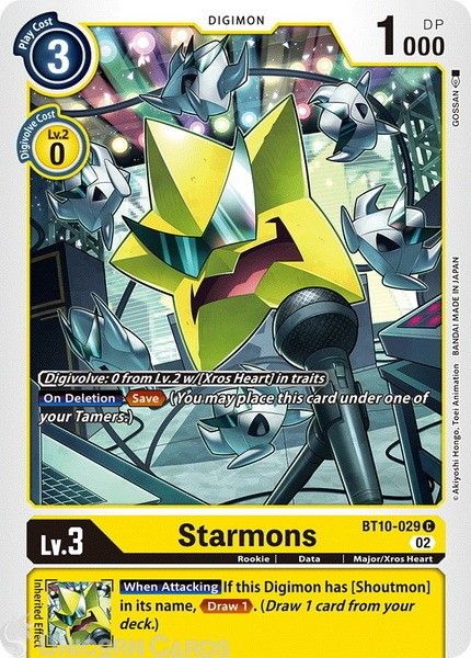 BT10-029 Starmons Common Mint Digimon Card