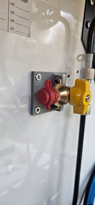 wall holder for gas valve with quick coupling