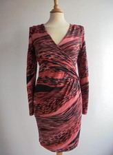 ALEXON Black Coral Dress Stretch Jersey UK Size 10 or Small 12