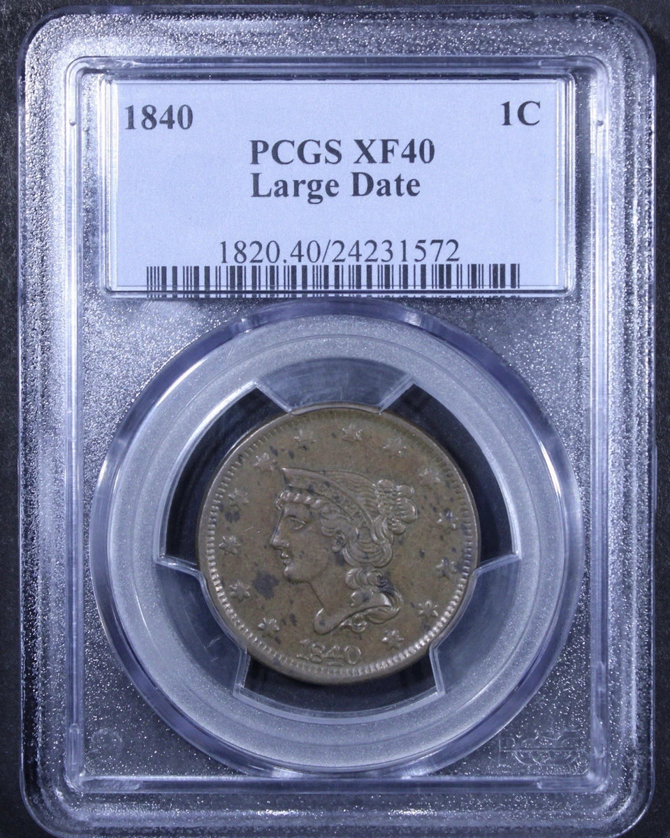 PCGS 1840 Year Braided Hair Large Cents (1839-1857) for sale | eBay
