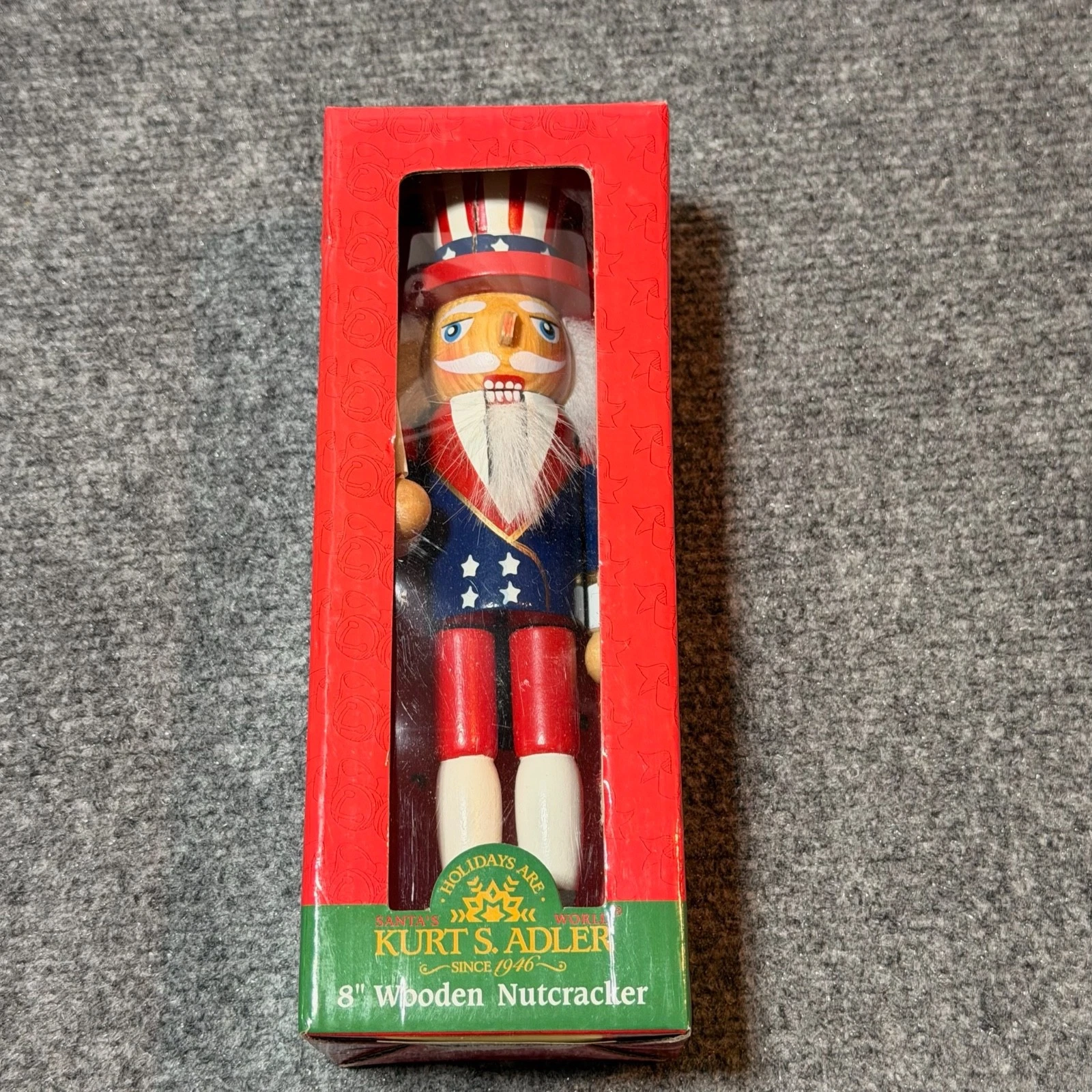 NEW Kurt S Adler Nutcracker 8 Wooden Soldier Holidays Uncle Sam America
Opens in a new window or tab