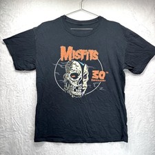 Misfits Band Tee 30th Anniverscary Tour Screen Print Skull Black Horror Punk