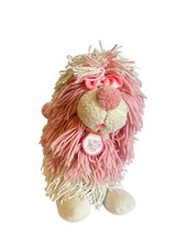 Kenner Disney 1986 Fluppy Dogs Plush Pink White Yarn Hair Stuffed Animal