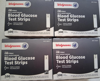 Walgreens Test Strips 100 count (4 boxes-400 total) Exp 6/2027, 9/2027