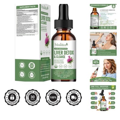Liver Cleanse Drops with Milk Thistle & Turmeric - 60ml of Nutrient Power