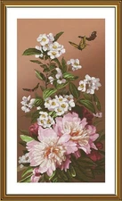 Creative Сross Stitch Embroidery Kit "Peonies and jasmine" Nova Sloboda