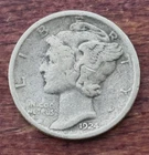 1924 P Mercury Dime 90% Silver  Fine F