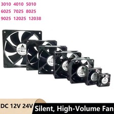 Cooling Fan DC Brushless 12V 24V Silent / High-Flow 30 40 50 60 70 80 90 120 mm