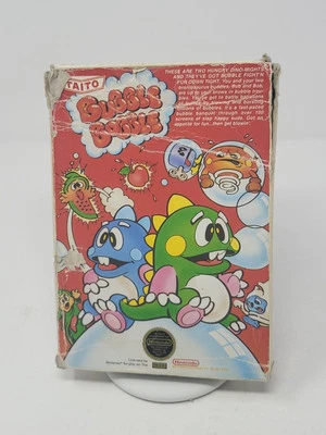 Bubble Bobble (Nintendo NES, 1988) Complete w/ Box and Manual - Rough Box - Image 1 of 4