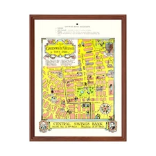 Old Map of Greenwich Village, NY 1934 - Vintage Greenwich Vi