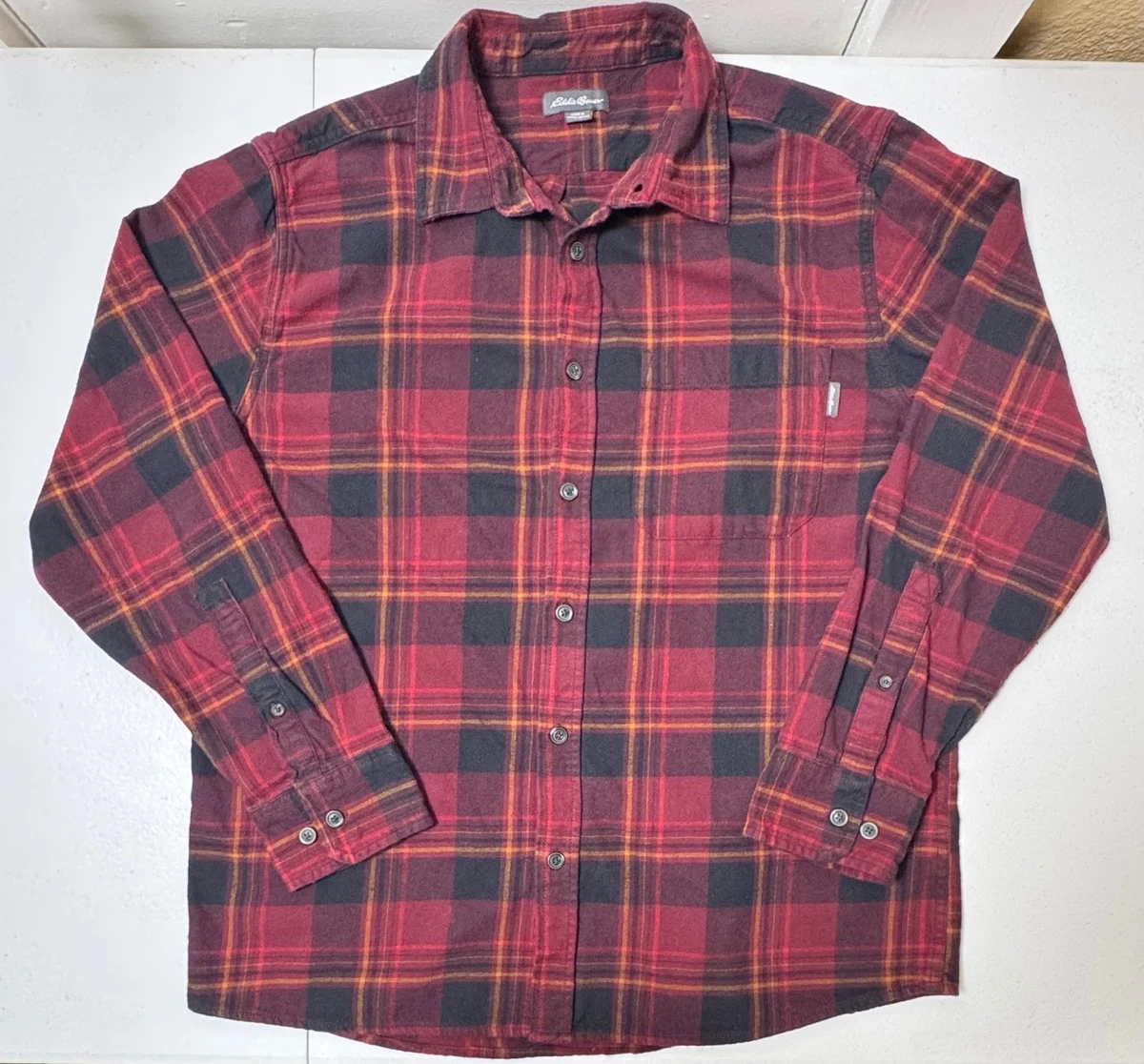 Vintage USA Made LL Bean 100 % flanelle de coton chemise