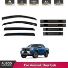AUSGO Injection Weather Shields + Black Door Sill Protector for Amarok 2023+