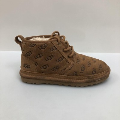 UGG Boots Womens Size 5 Brown Suede Shearling Logo Chukka Ankle 1127851