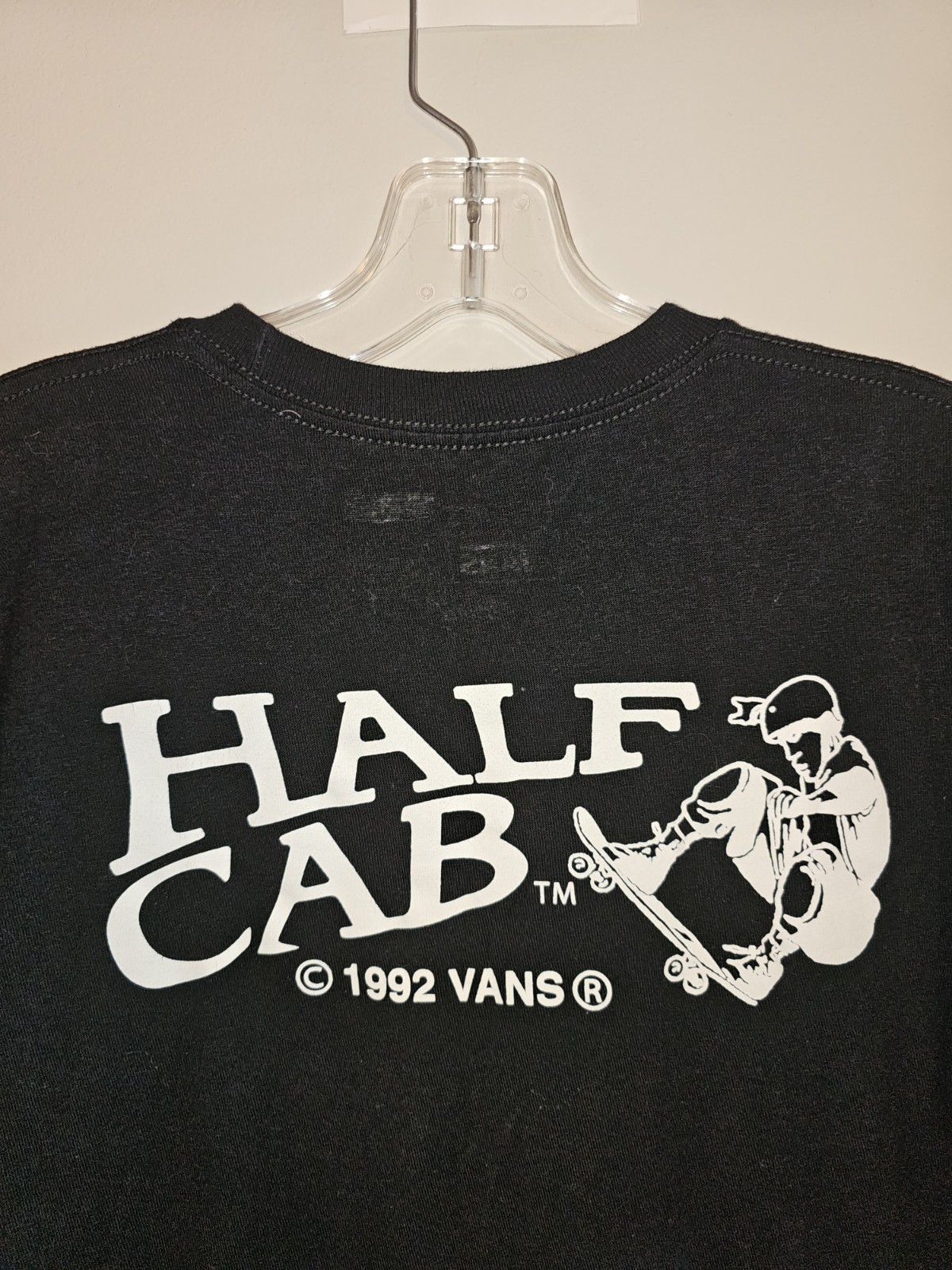 Vans Half Cab Retro Throwback Small Mens Black Double-sided Graphic Logo Tshirt