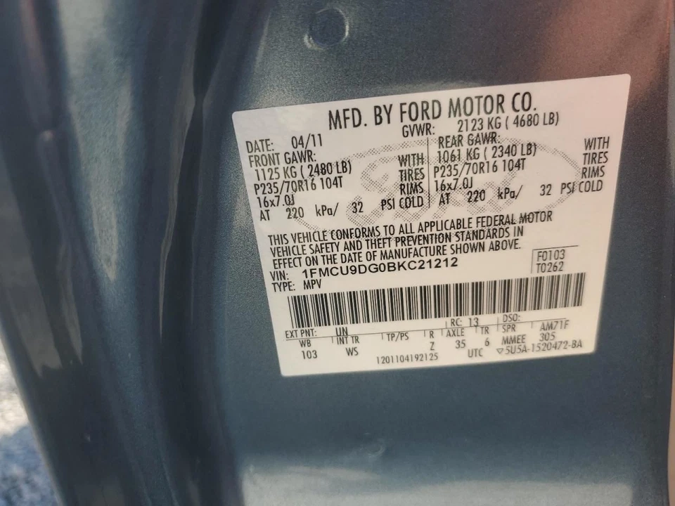 2011 Ford Escape Used HVAC Climate Control Unit VIN 7 3657053 92000 Miles - Image 3 of 4