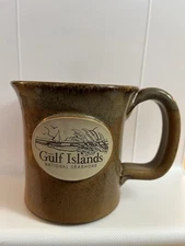 Gulf Islands National Seashore Pottery Mug Sunset Hill Stoneware Drip Glaze 