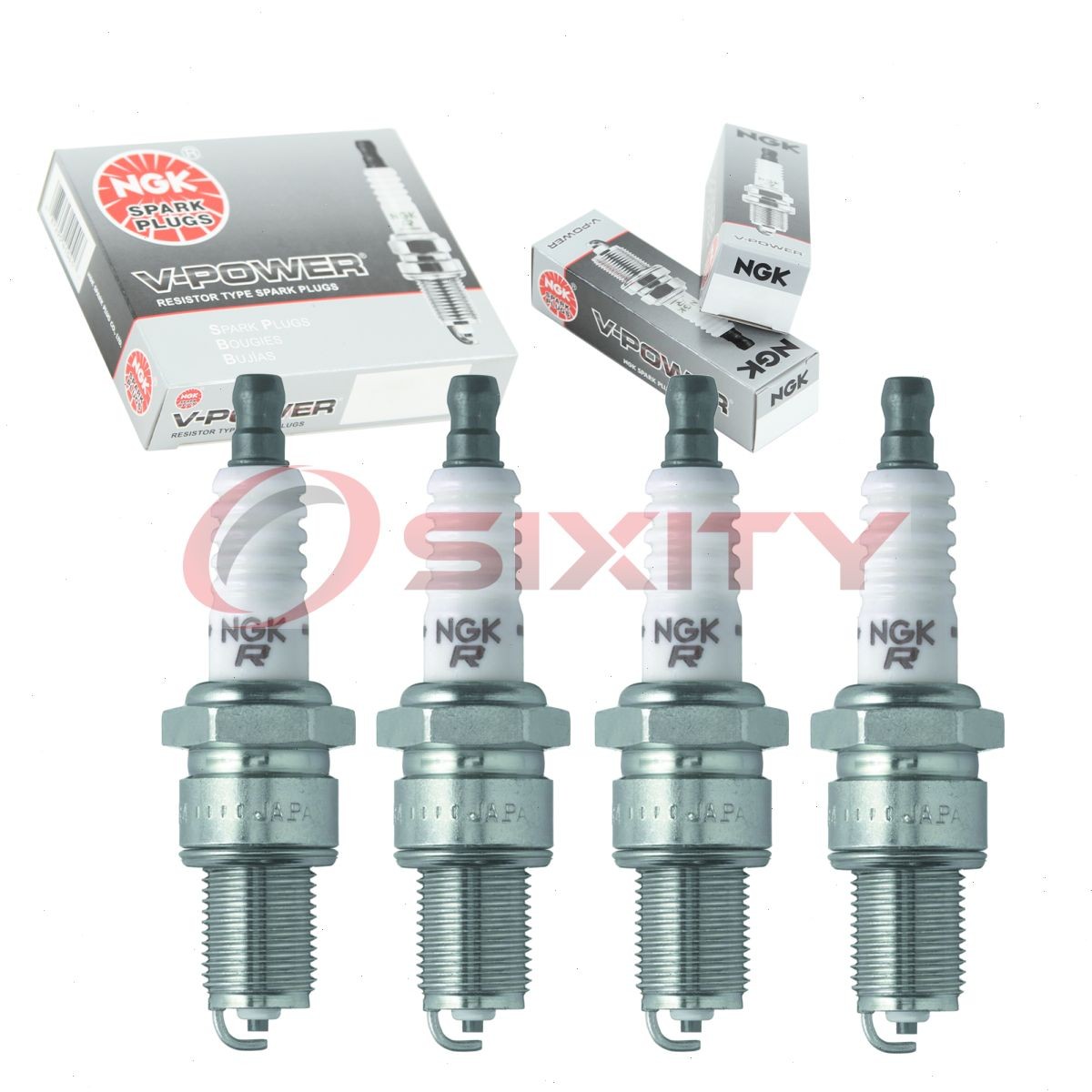 4 pc NGK V-Power Spark Plugs for 1982-1986 Nissan Sentra 1.5L 1.6L L4 bo