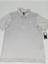 Adidas Ultimate Golf Short Sleeve Polo Men's Large Gray UPF 50 ADVS20R772