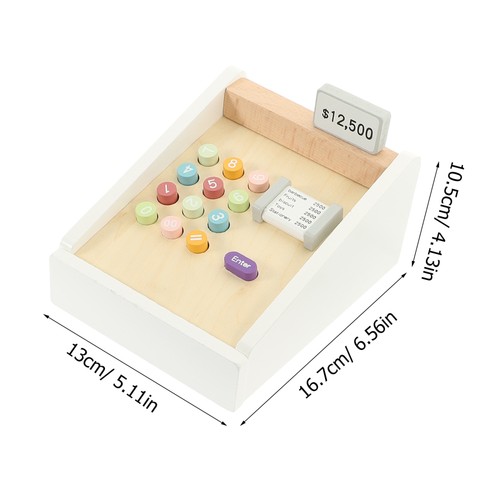 Holzkistespielzeug Kind Registrierkassen-Spielset Für Kinder Spielen - Bild 11 von 12