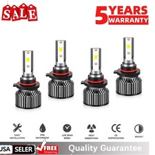 4X 6000k LED Headlight Bulbs 9005 9006 For Toyota Highlander 2000-2007