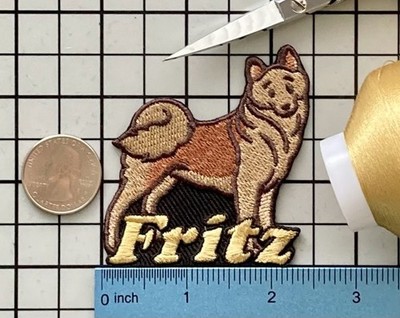 Finnish Spitz Dog Patch Personalized Custom Iron-on Badge