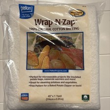 Pellon Wrap-N-Zap Quilting Batting, off-White 45" x 36" Precut Package-USA