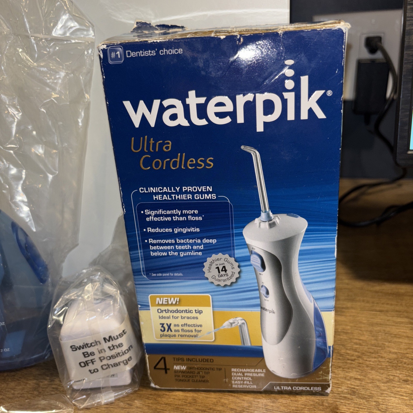 WATERPIK ULTRA CORDLESS PLUS Water Flosser Portable WP-450W New Sealed tips