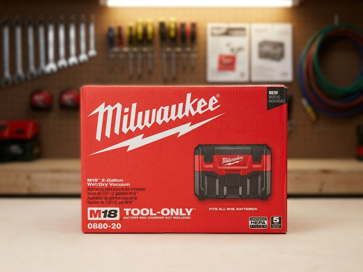 NEW IN BOX Milwaukee 0880-20 Cordless Vacuum M18 2 Gal WetDry HEPA 18 Volt Vac