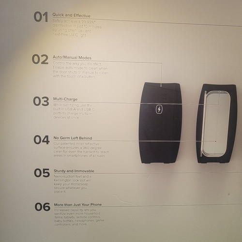 NEW PhoneSoap XL (HomeSoap) UV Light Sanitizer & Charger XLB-1 Black - 第 11/14 張圖片