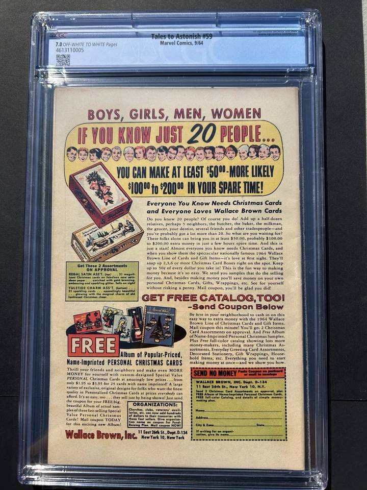 Tales To Astonish 59 1964 Marvel Comics CGC F/VF 7,0 Giant-Man Battles Hulk Foto 2 de 2