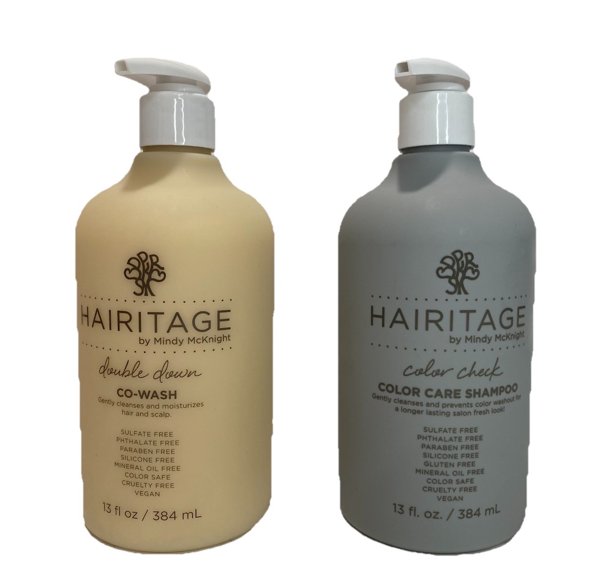 2 Set- Hairitage Down to the Basics- Color Care Check & Double Down Co-Wash NEW