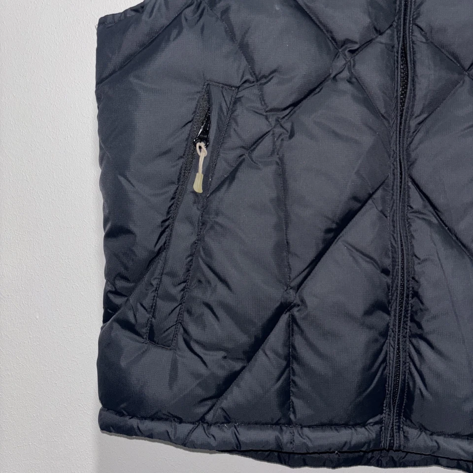 Colete Feminino Vintage Cabela's Goose Down Preto Acolchoado 650 Fill-Power Pequeno - Imagem 3 de 4