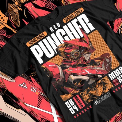 SUPER ROBOT T-Shirt MODEL RED PUNCHER Shirt All Size