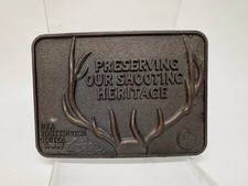 CLASSIC PRESERVING OUR SHOOTING HERITAGE NRA WHITTINGTON CENTER BELT BUCKLE