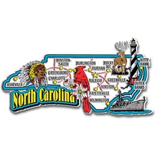 North Carolina Jumbo State Magnet by Classic Magnets
