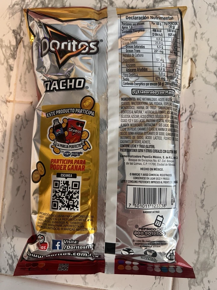 Doritos Sabritas Mexican Tortilla Chips 12 Pack /58 g - Image 3 of 3