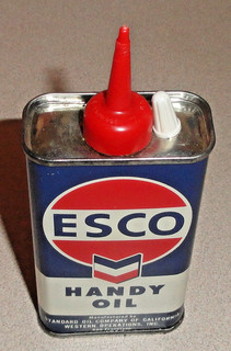 1960's Vintage NOS 4 Oz ESCO Standard Oil CA Handy Oil Can Household Oiler Tin