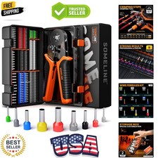 Ferrule Crimping Tool Kit,Self-Adjusting Pliers for wire ferrules AWG 24-8, W...