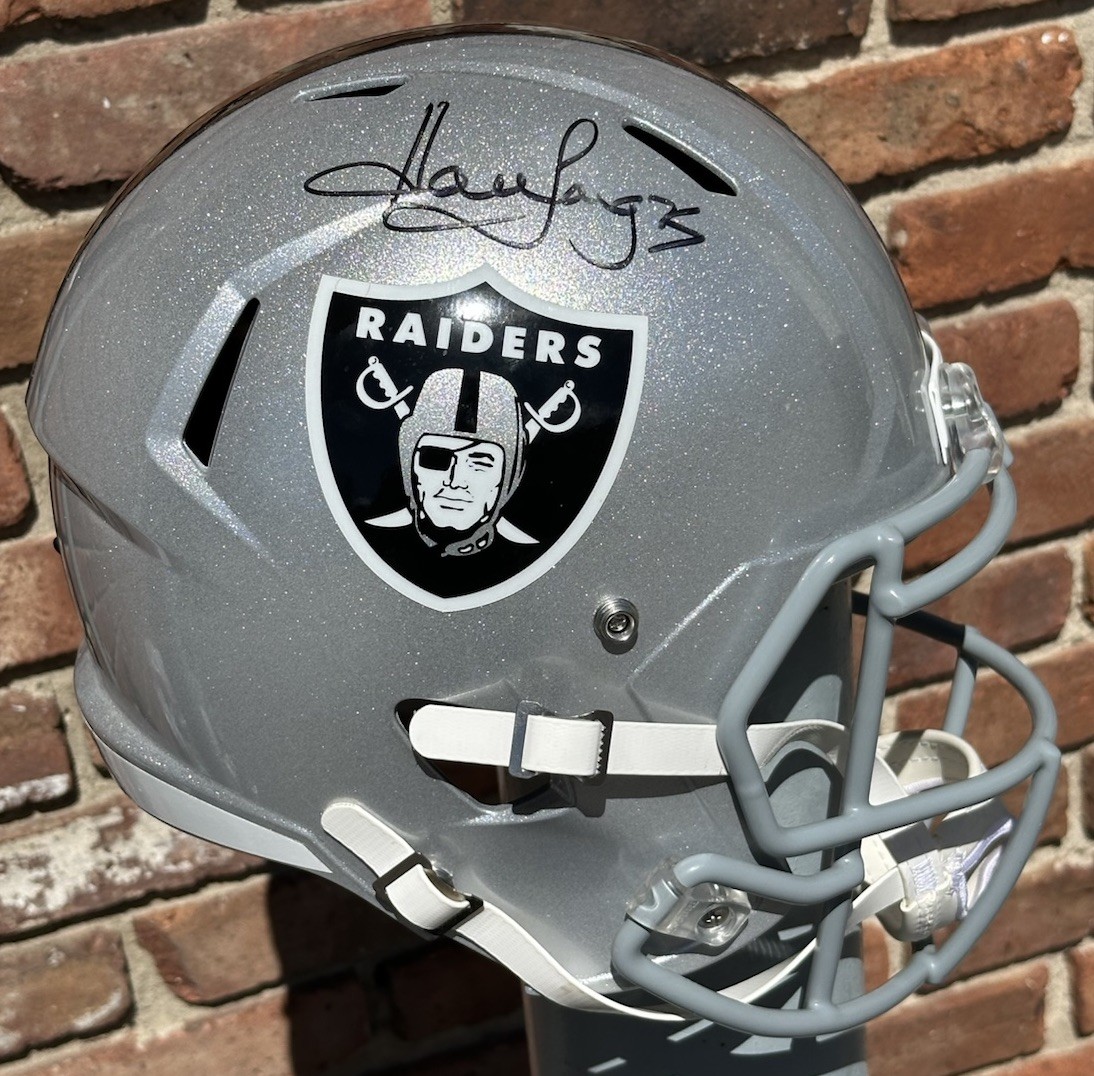 Howie Long #75 Oakland Raiders HOFer SIGNED Full Size Football Helmet - Beckett