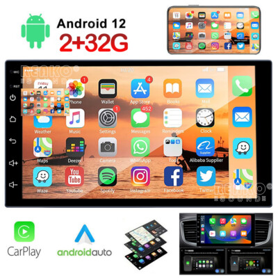 7 Inch 2+32GB Android 12.0 CarPlay Car Stereo GPS Navigation Radio Double 2 DIN